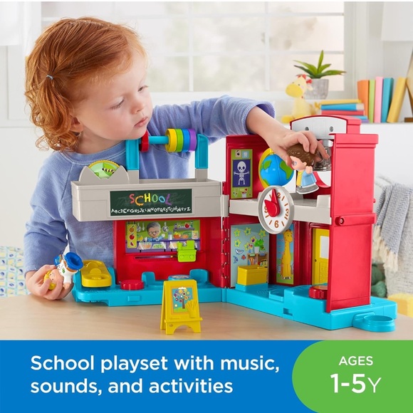 Fisher-Price Little People Toddler Toy Friendly School Musical Playset Pretend - Picture 4 of 10